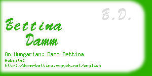 bettina damm business card